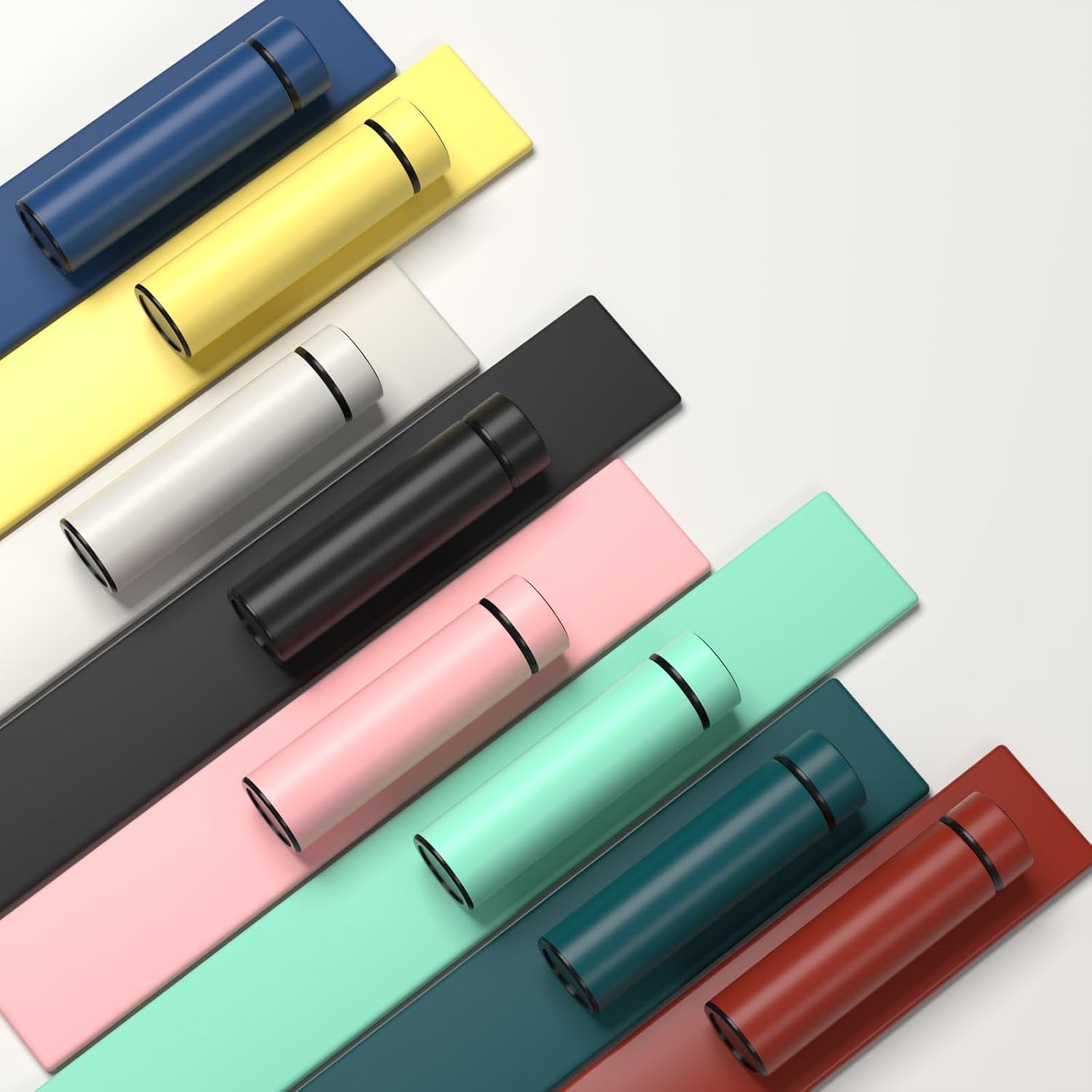 500Ml Coffee Cups Travel Mugs, Water Bottle Vacuum Insulating Cup 304 Stainless Steel, Touch Screen Temperature Gauge, Smart Mug for Heat and Cold (A-Black)